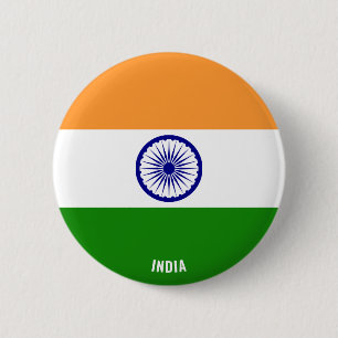 India Flag Charming Patriotic 6 Cm Round Badge