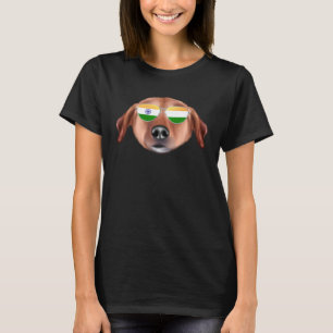 India Flag Chinook Dog India Pocket T-Shirt