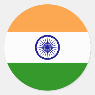 India flag  classic round sticker