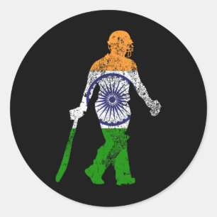 India Flag Cricket Team Sports Jersey Matching Gro Classic Round Sticker