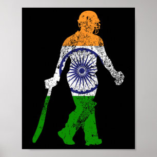 India Flag Cricket Team Sports Jersey Matching Gro Poster