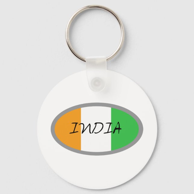 India Flag design! Key Ring (Front)