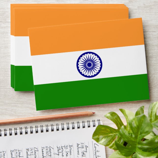 India flag envelope (Stacked)
