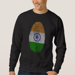 India Flag Fingerprint It is in my DNA Gift for In Sweatshirt