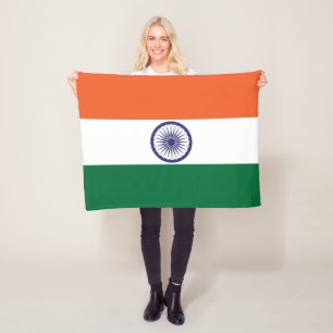 India Flag Fleece Blanket
