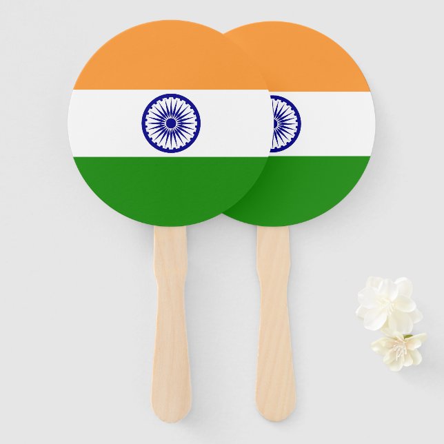 India flag hand fan (Front and Back)