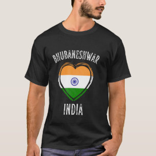 India Flag Heart Bhubaneshwar City T-Shirt