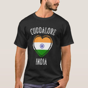 India Flag Heart Cuddalore City T-Shirt