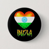 India Flag Heart Cutout
