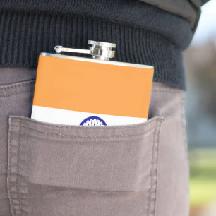 India flag hip flask