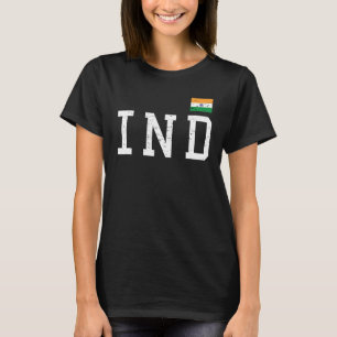 India Flag In Tricolor With Ashoka Chakra Desi Ind T-Shirt
