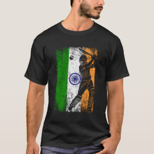 India Flag Indian Cricket Jersey Fan Player Coach T-Shirt