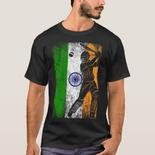India Flag Indian Cricket Jersey Fan Player Coach T-Shirt