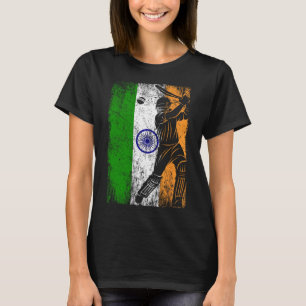 India Flag Indian Cricket Jersey Fan Player Coach T-Shirt