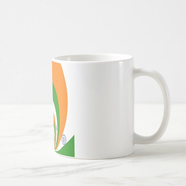 India Flag Kaleidoscope: Endless Unity & Patriotis Coffee Mug (Right)