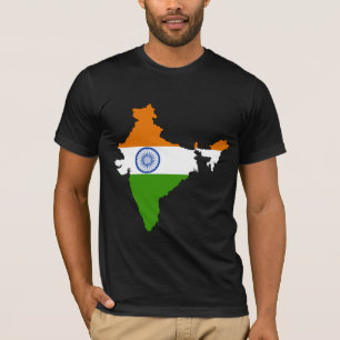 India Flag Map full size T-Shirt