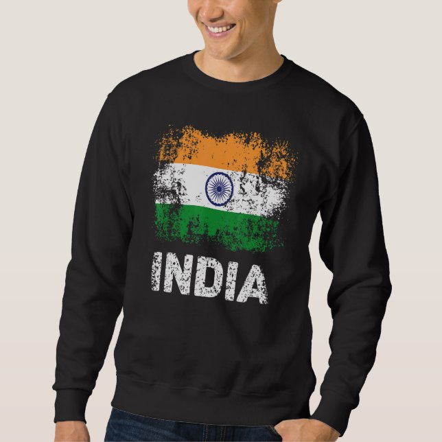 India Flag Patriotic Indian Flag Sweatshirt (Front)