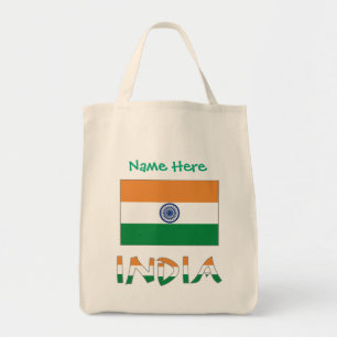 India Flag Personalised Gift Tote Bag