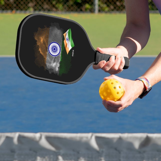 India flag pickleball paddle (Insitu)