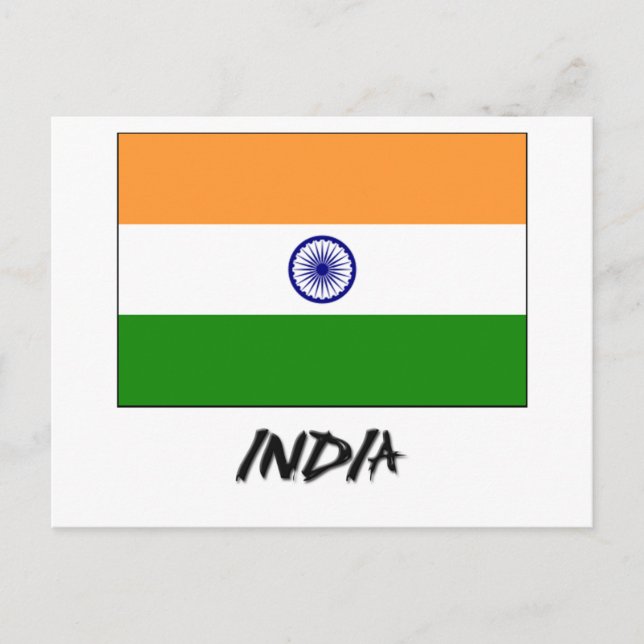 India Flag Postcard (Front)