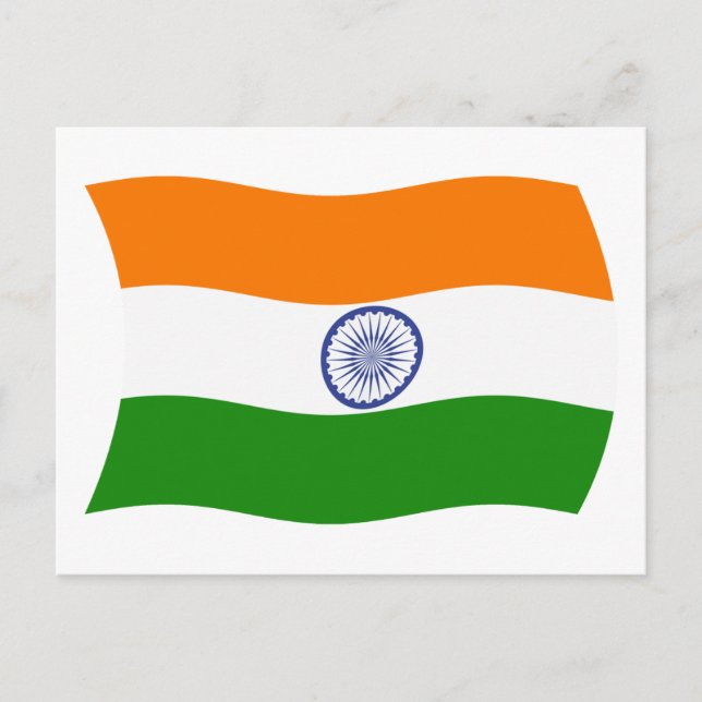 India Flag Postcard (Front)