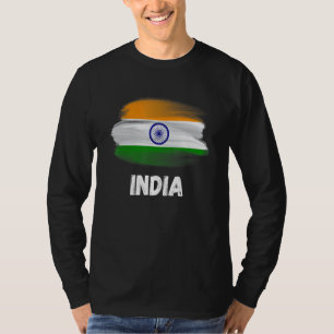 India Flag Pride Retro Indian Flag Family Matching T-Shirt