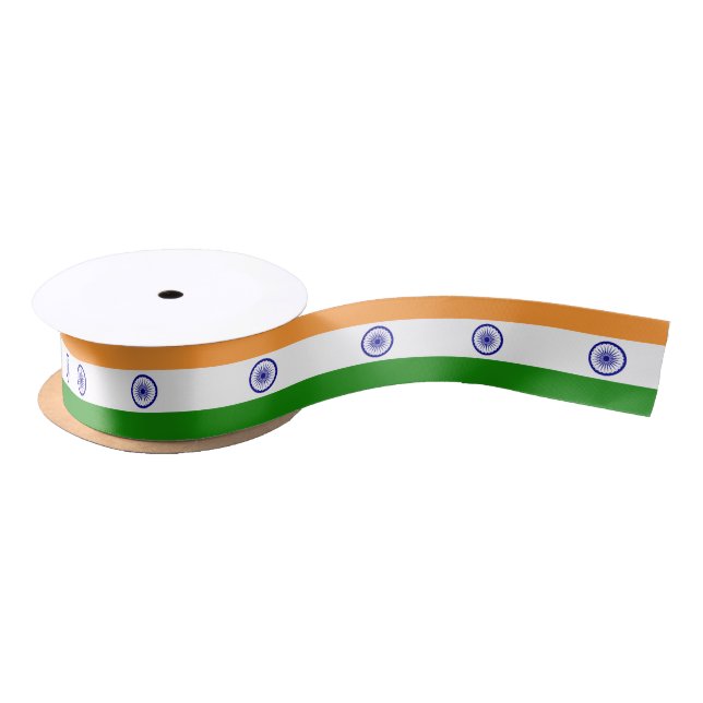 India Flag Satin Ribbon (Spool)