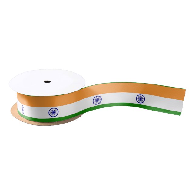 India Flag Satin Ribbon (Spool)