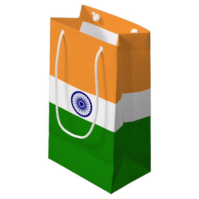 India flag small gift bag (Front Angled)