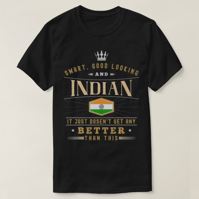 India Flag Souvenirs for Indians Men & Women  T-Shirt (Design Front)