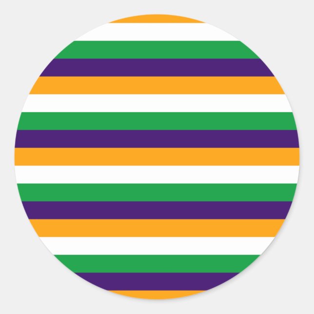 India flag stripes classic round sticker (Front)