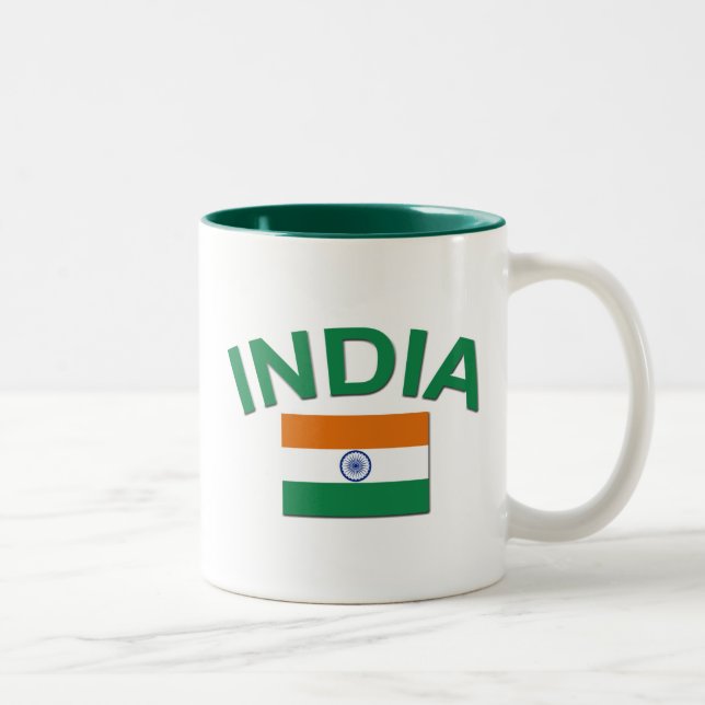India Flag Two-Tone Coffee Mug (Right)