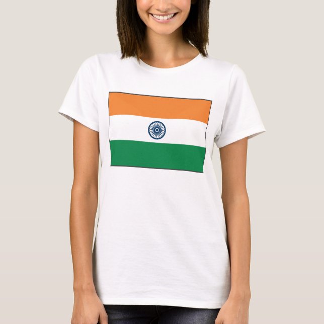 India Flag x Map T-Shirt (Front)