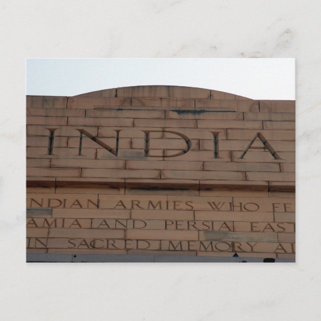 india gate top postcard (Front)