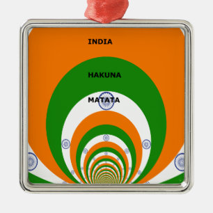 India HAKUNA MATATA Metal Tree Decoration