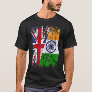 INDIA Half BRITAIN UK Friendship Flag INDIAN T-Shirt