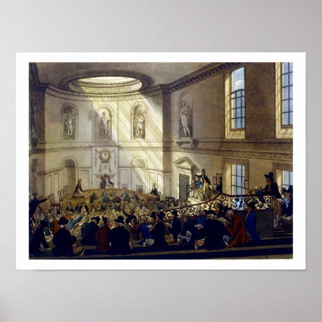 India House, The Sale Room, from 'Ackermann's Micr Poster (Front)