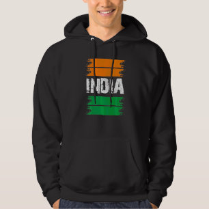 India Independence Day 15 August 1947 Indian Flag Hoodie