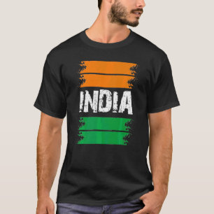 India Independence Day 15 August 1947 Indian Flag T-Shirt