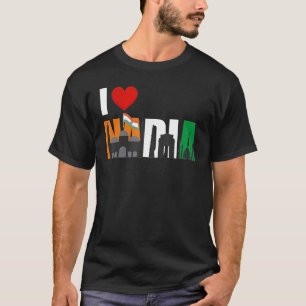 India Independence Day 15 August 1947 Indian Flag  T-Shirt
