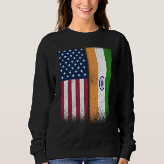 India Indian American Flags Proud USA India Sweatshirt