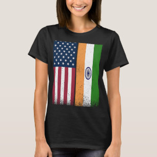 India  Indian American Flags Proud USA India T-Shirt
