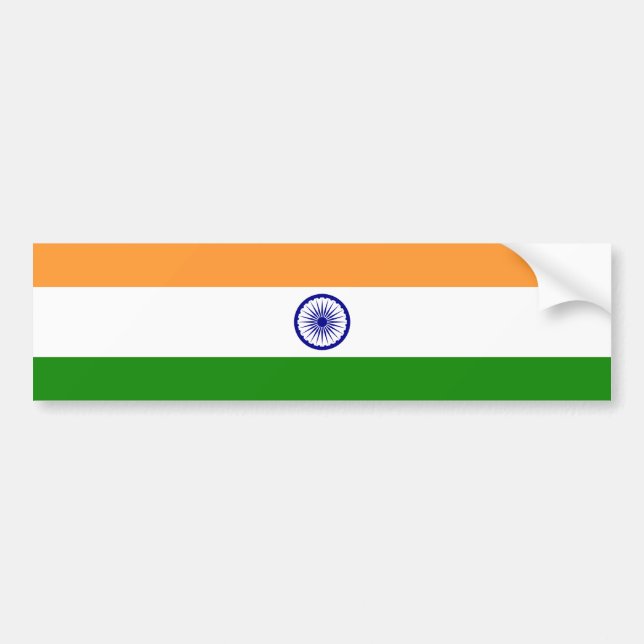 India/Indian Flag Bumper Sticker (Front)