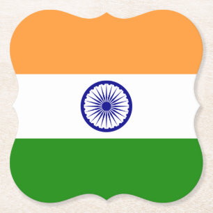 India (Indian) Flag Paper Coaster