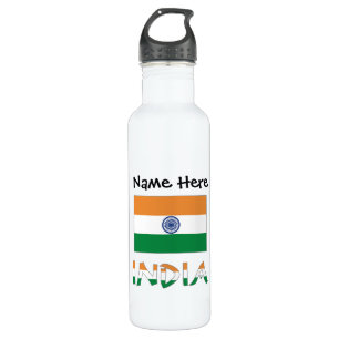 India Indian Flag Personalised  710 Ml Water Bottle