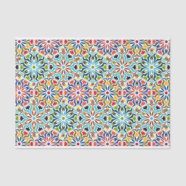 India Inspire Abstract Geometric pattern decoupage Tissue Paper (Front)
