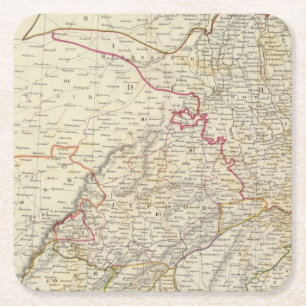 India IX Square Paper Coaster