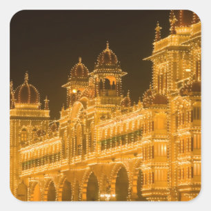 INDIA, Karnataka, Mysore : Majaraja's Palace (b. 2 Square Sticker