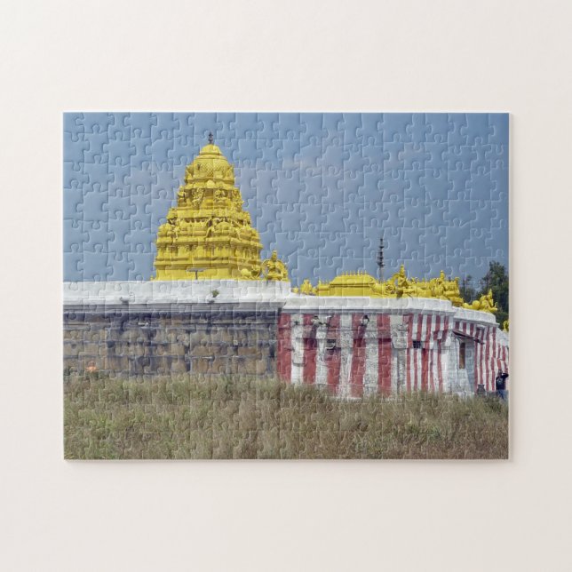 India Karnataka temple view puzzle (Horizontal)