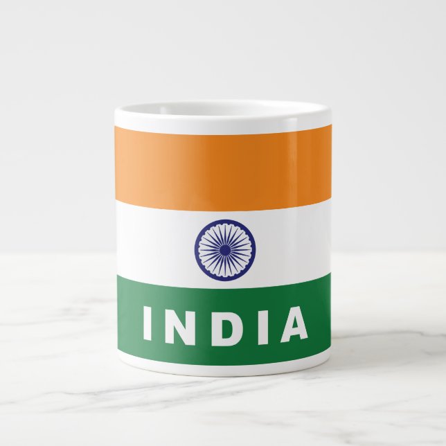India Large Coffee Mug (Front)